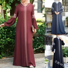 Дубаи Турецкая абайа Бангладеш Djellaba Jilbab Femme Musulman мусульманское платье исламское одежда лоскутное Восточный халат из марокена кафтан