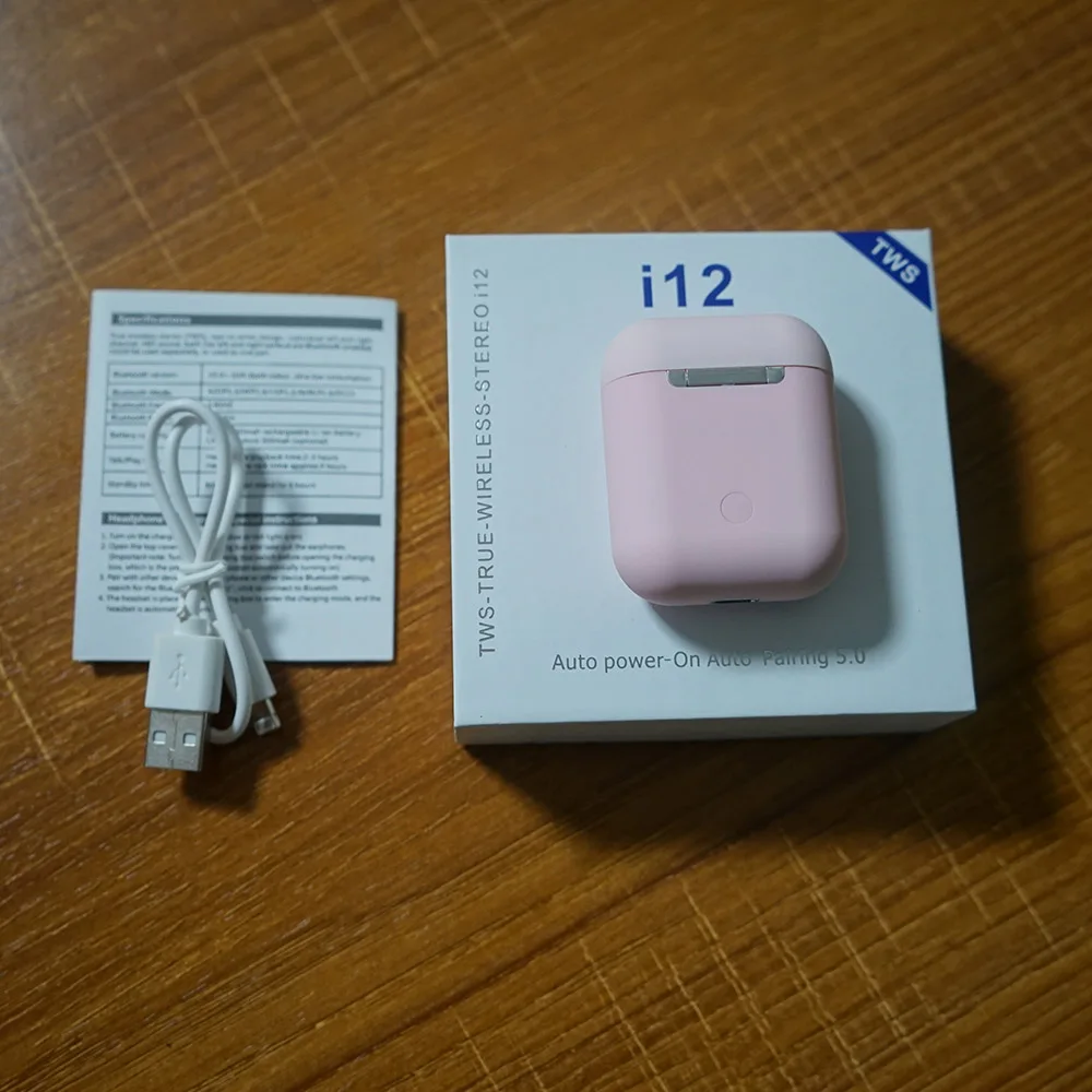 I12 tws матовые Bluetooth наушники, беспроводные наушники, свободные руки, бизнес наушники, Спортивная гарнитура, Bluetooth Музыкальные наушники, наушники - Цвет: Matte Pink i12 D
