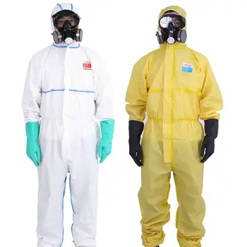 

2020 New Protective Suit Coveralls With Cap Full Body Protection, SMS Nonwoven Labor Insurance Safety