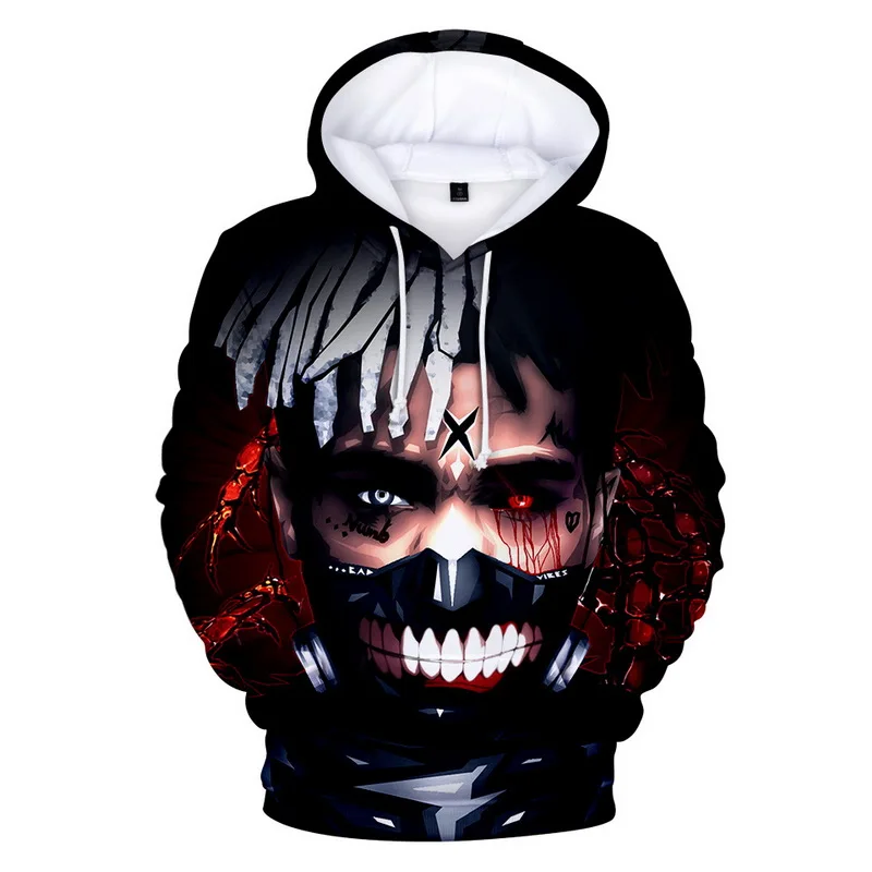 Xxxtentacion толстовки стильные мужские брендовые модные толстовки образец 3D принт осенние пуловеры с длинными рукавами в стиле хип-хоп Большие размеры