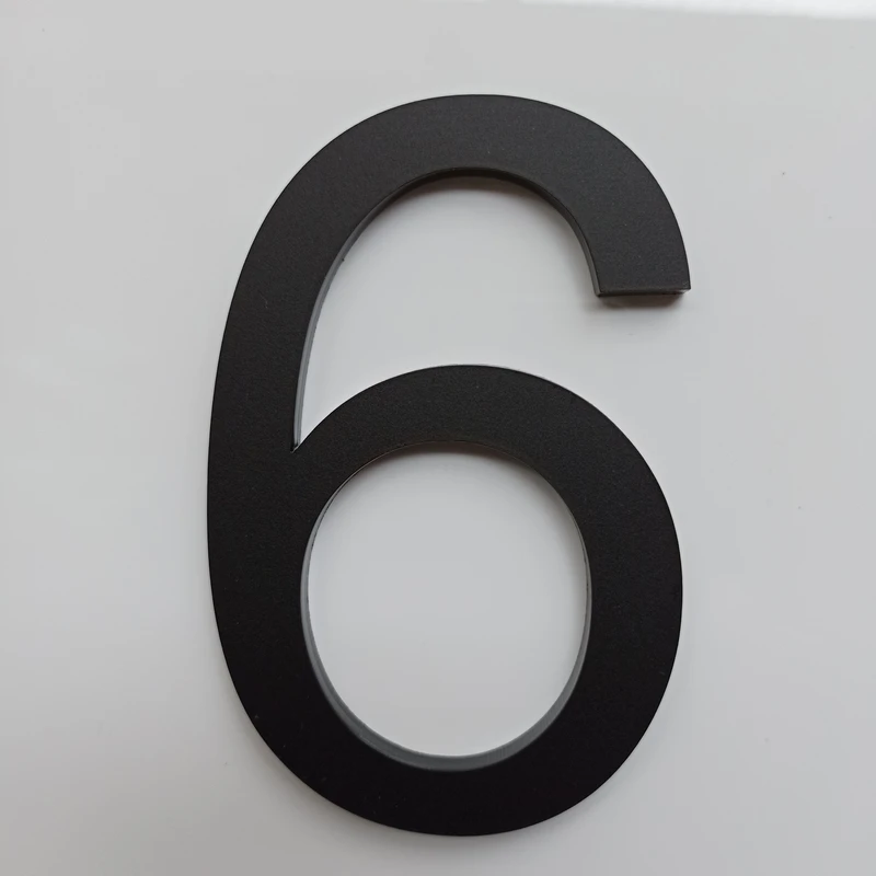 10cm Modern House Number Door Home Address Mailbox Numbers for Digital Outdoor Sign 4 Inch. #6 Matte Black | Обустройство дома