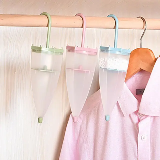 Újrafelhasználható Esernyő Alakú Párás Doboz Nedvességtartalmú Abszorbens Táskák Lógó Párhuzamos Szekrény Háztartási Árukhoz