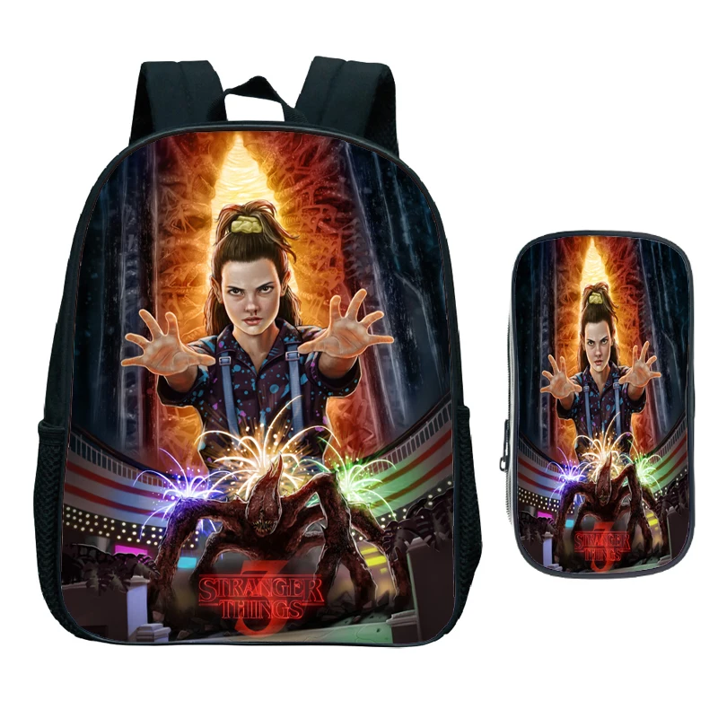 Mochila очень странные дела рюкзак 3 шт./компл. сумка для ланча Карандаш Чехол школьные рюкзаки для девочек-подростков; для мальчиков и девочек, рюкзак для путешествий - Цвет: 6