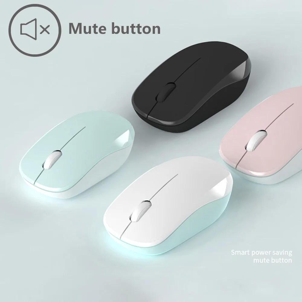 2 4G USB Бесшумная беспроводная мышь ультра-тонкий мини игровая для ноутбука Macbook Air