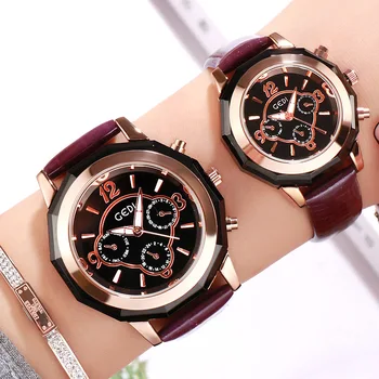 

Little Fragrance Style British Style Watch Waterproof Fashion Belt Couple Watches