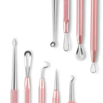 

Hot Sale 5 pcs/set Stainless Steel Acne Needle Blackhead Remover Face Skin Care Tool Needles Facial Pore Cleaner