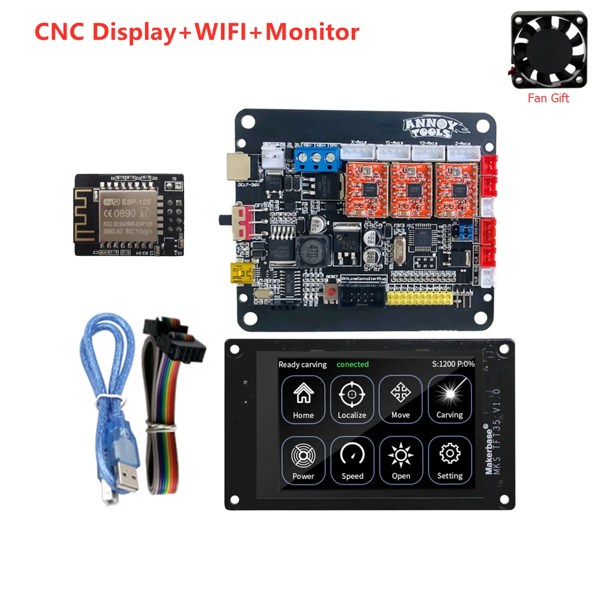Плата управления GRBL TFT35 display MKS DLC v2 AnnoyTools CNC 3018 pro обновленные детали контроллер CRONOS