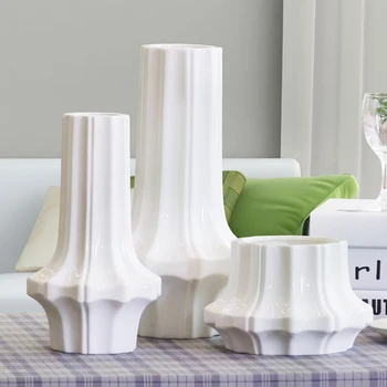 

Modern Porcelain Vase Ceramic Flower Vases for Room Study Hallway Home Wedding Decoration Modern ins light pink