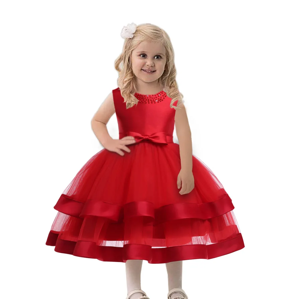 Детская одежда; платье для дня рождения; Vestidos Infantil; нарядные Детские платья принцессы без рукавов для девочек; милая детская одежда