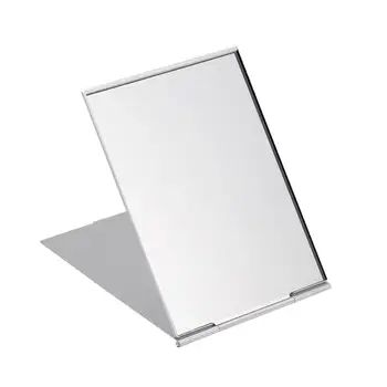 

Makeup Mirrors 11.5*8cm Portable Folding Makeup Mirror Single Side Travel Shaving Makeup Mirror Silver