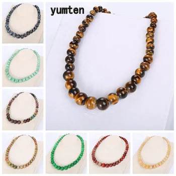 

Turquoise Large Necklace Ethnic Beaded Choker Gemstone Bead Chain Jewelry Original Women Popular Accessories Healing Gift