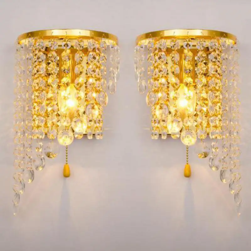 Preise Führte Wand Licht Schlafzimmer Kristall Led Wand Lampe Leuchte Indoor Luminarias De Innen Modern LED Licht Loft Nacht führte Beleuchtung