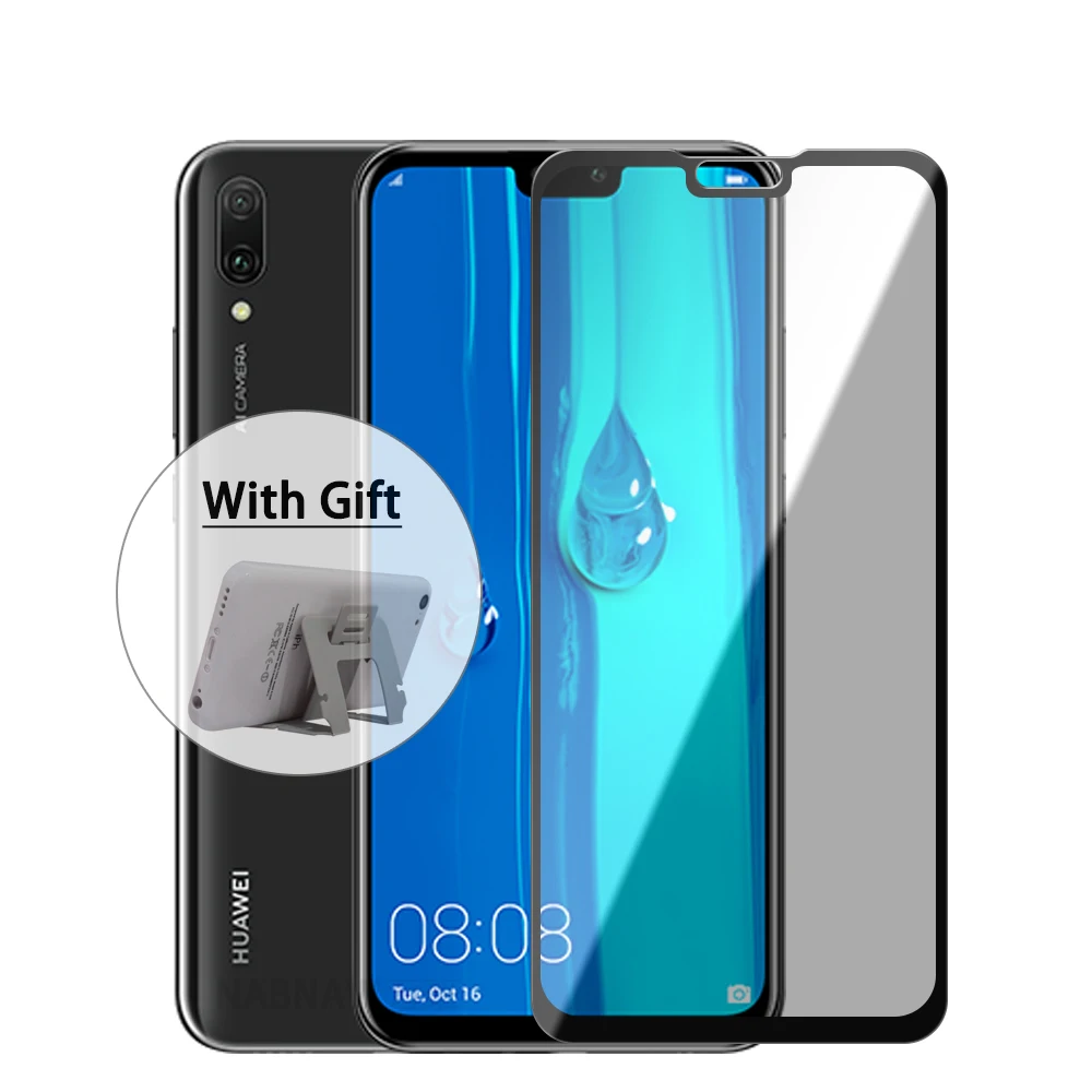 2 шт huawei Y9 2019 закаленное стекло 9H защитная пленка устойчивый к царапинам чехол AB