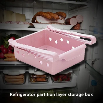 

Multifunctional Kitchen Refrigerator Storage Boxes Food Container Fresh Spacer Pull-out Fresh Spacer Layer Drawer Tool