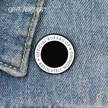 

QIHE JEWELRY Black Circular Cavity Enamel Lapel Pins Unique Design Brooches Badges Fashion Pins Gifts for Friends Pins Wholesale