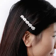 Popular Women Girl Crystal Hair Clip Hairpin Barrette Pearl Hair Accessories Hair Clips for Women