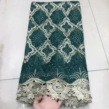 

African Lace Fabric High Quality Lace French Swiss Lace Fabrie Embroidery Polyester Tulle Lace Fabric With Beaded