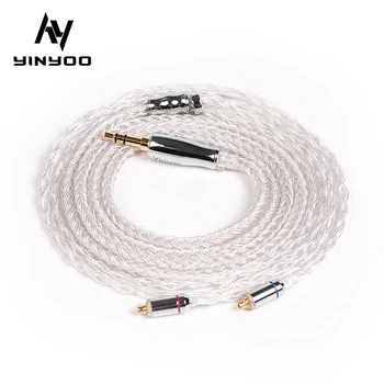 

Yinyoo 16 Core Silver Plated Cable 2.5/3.5/4.4mm Balanced Cable with Mmcx/2pin /QDC Connector ZSX AS16 ZS10 Pro C12 V90 ZSN PRO