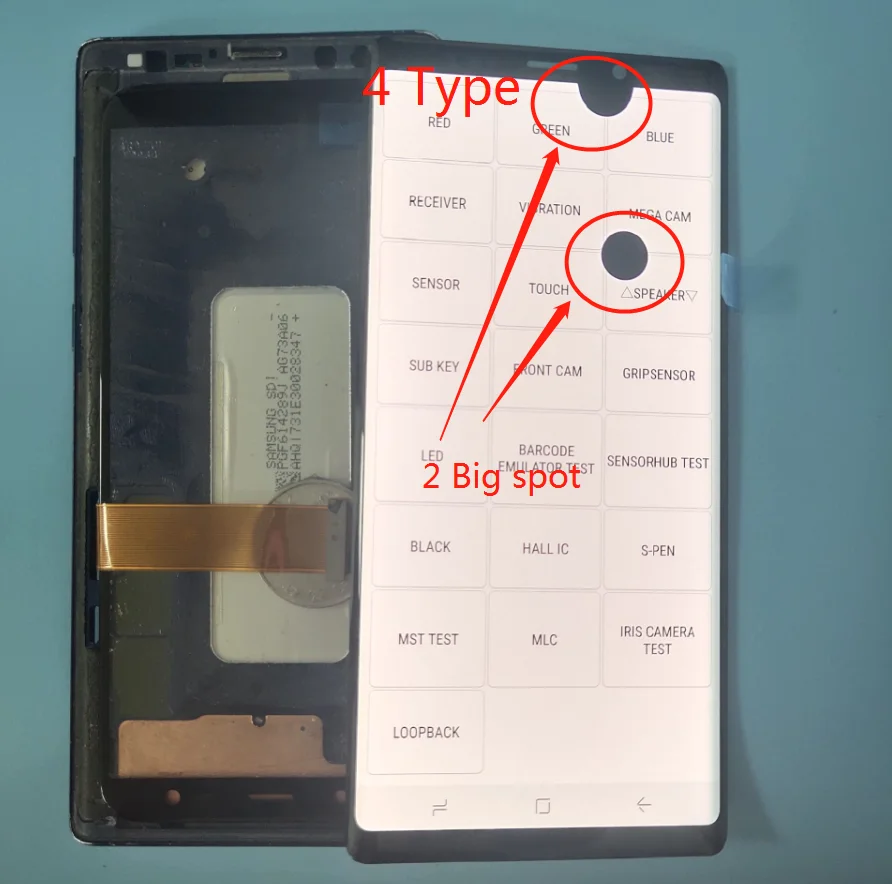 Dead spot lcd для samsung Galaxy Note9 Note 9 lcd дисплей N960F N960D N960DS кодирующий преобразователь сенсорного экрана в сборе без рамки
