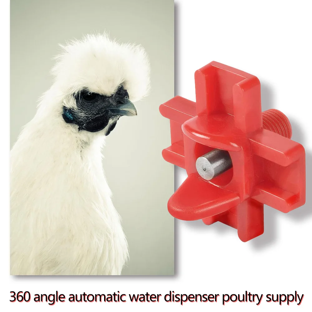 12 pcs Chicken Waterer Hens Quail Birds Drinking Bowls Water for Chicken Coop Chick Nipple Drinkers Poultry Farm Animal Supplies