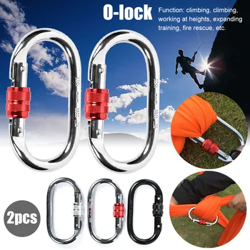 

1 Pair Multifunction 25KN Professional Master Lock Carabiner Rock Climbing Buckle Equipment Outdoor For Yoga Hammock