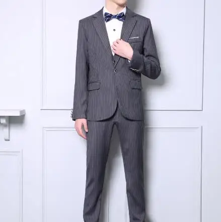 TPSAADE мужские костюмы из 3 предметов, модные свадебные костюмы жениха для мужчин, стройный деловой мужской костюм бизнес размера плюс(пиджак+ жилет+ брюки