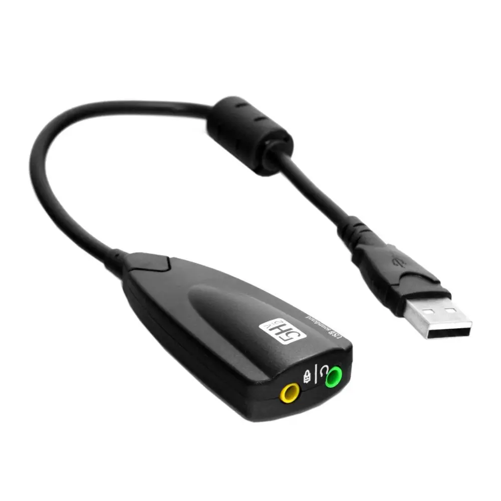 USB 2 0 для виртуального 5 1 канального 3D Аудио контроллера звуковой карты адаптер 3