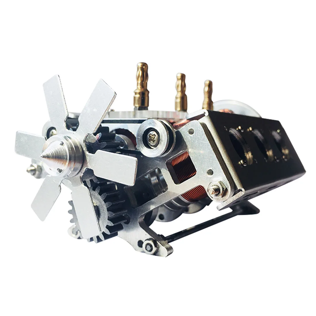 US $199.99 Metal V6 Electromagnetic Engine Model Motor Model Teaching Show Model For 110 Model Car Educational Science Toy Gift