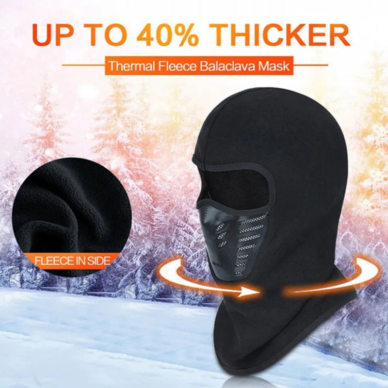 Зимняя теплая маска для лица, для активного отдыха, для велосипеда, альпинизма, катания на лыжах, ветрозащитный угольный фильтр, термальная Флисовая Балаклава, защита для головы