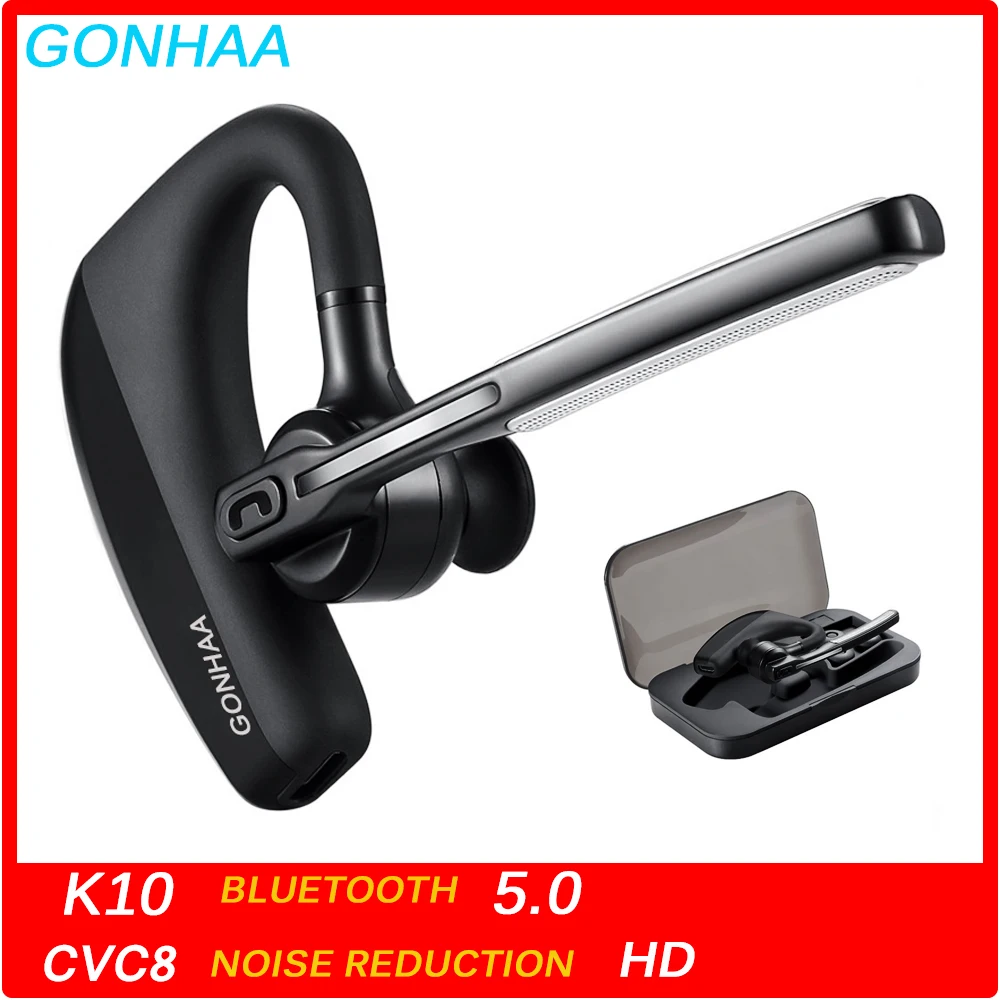 K10 Bluetooth Earphone Wireless Business Headset Hands-Free Noise Reduction Bluetooth Headset HD TWS  Earbuds Headphones