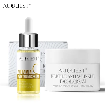 

AUQUEST Anti Wrinkle Aging Peptide Face Cream Whitening Moisturizing Victamin C Serum Skin Care Set
