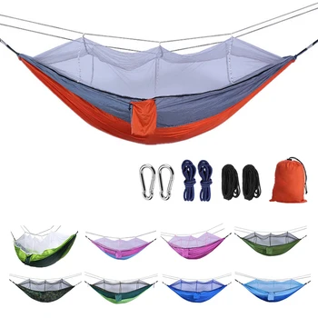 

Ultralight Leisure Hammocks Hunt Mosquito Net Double Person Sleeping Bed Camping Survival Hammock Garden Swing Bed Hammock Bed