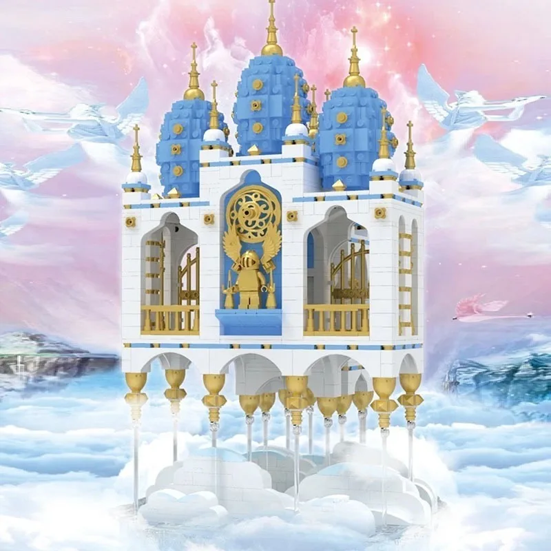 

MOC Creator Floating Cloud Castle Street View Building Blocks Bricks Compatible Lepining BUILDINGS Toys Skys Castle
