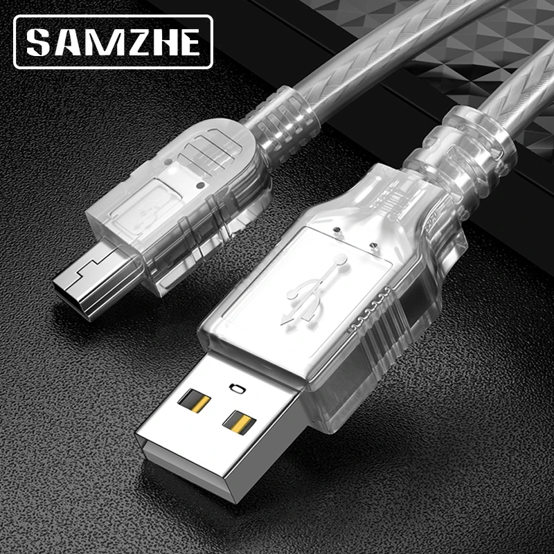 Кабель SAMZHE для передачи данных и зарядки адаптер USB 2 0 A штекер на Mini 5 Pin B кабели