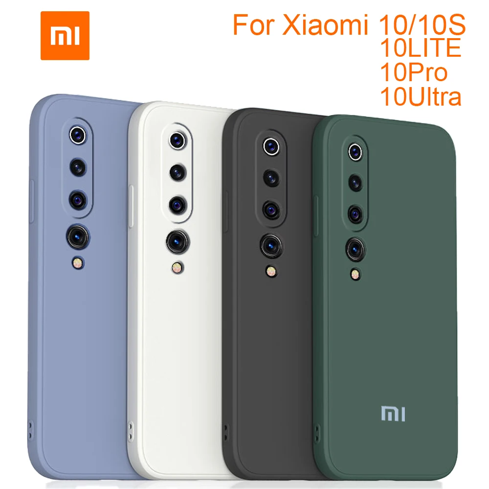 Чехол из жидкого силикона для xiaomi MI 10 Pro lite 10S Ultra чехол с логотипом | Мобильные