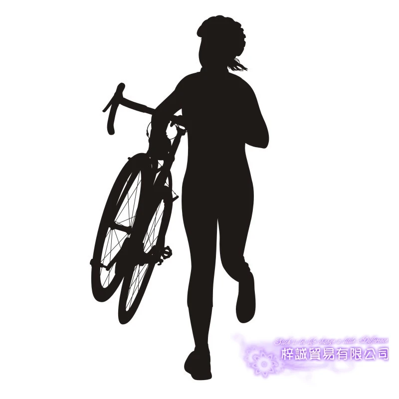 DCTAL Kids Room Women Bike Sticker Bicycle Car Decal Posters Vinyl Wall Decals Pegatina Decor Mural