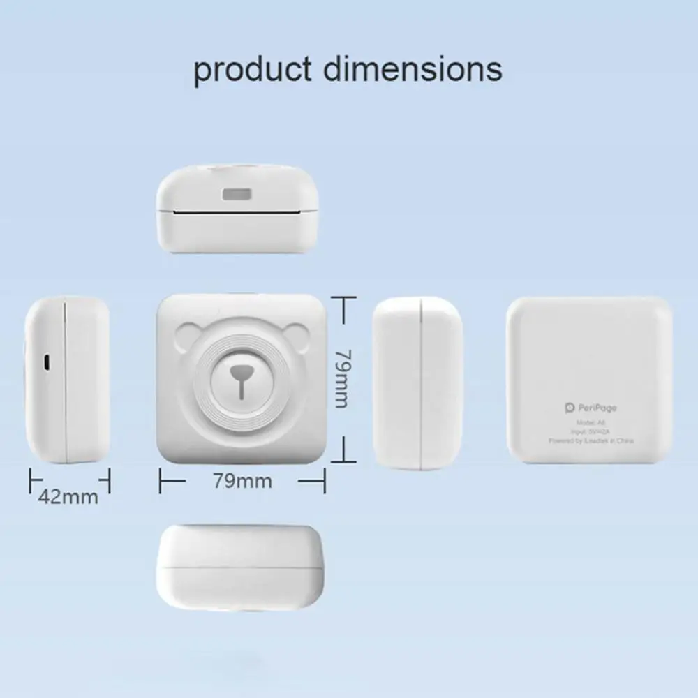 Мини карманный Bluetooth фотопринтер беспроводной небольшой тепловой печати изображения Портативный Мобильный фотопринтер для Android iOS