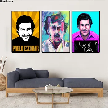 

Pabloes Escobares Character Legend Retro Vintage Poster Paintings On Canvas Modern Art Decorative Wall Pictures Home Decoration