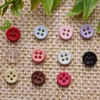 

50pcs/lot 6mm Handmade Doll Accessories DIY Doll Clothes Mini Buttons Round Candy Color Buttons For Doll Clothes Accessories