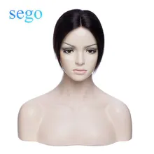 SEGO длина 6 дюймов 20 г прямые сварные основа шиньоны Топпер не Реми парик для женщин натуральный цвет человеческие волосы закрытие 150% Плотность