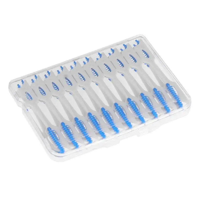 200pcs Soft Silicone Dental Floss Interdental Brush Disposable Teeth Stick Toothpicks Toothbrush Floss Oral Care Clean Tool