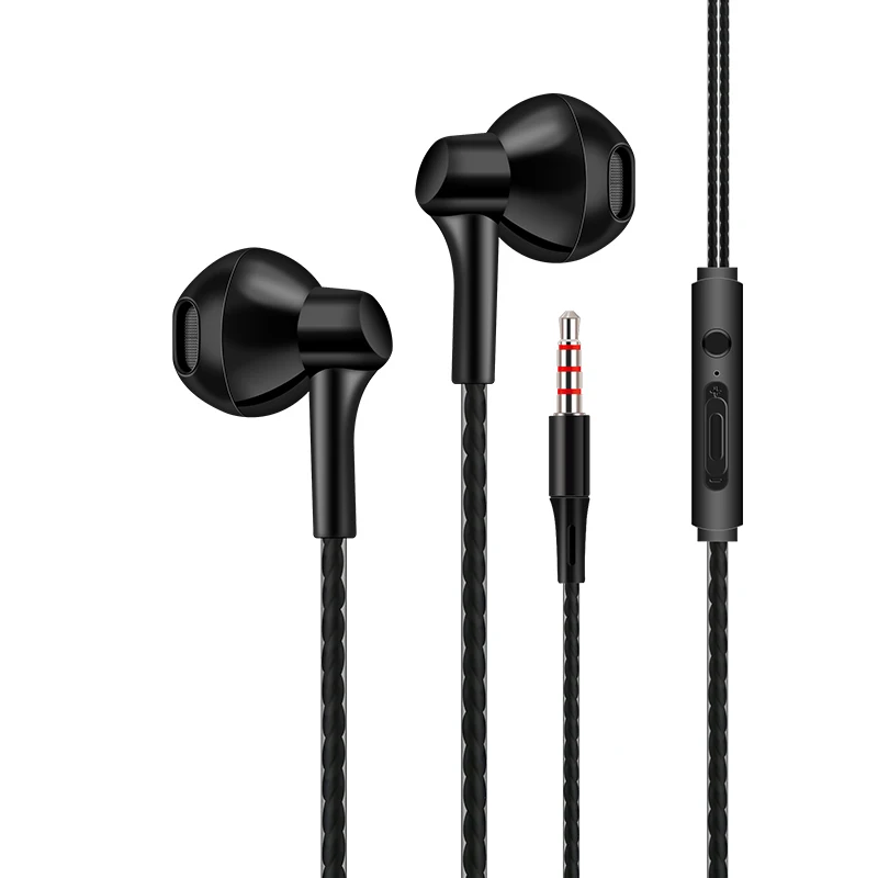 black Newmsnr I7 Проводные шокирующие бас наушники Hifi стерео шум наушники с шумоподавлением, 3 цвета 3,5 мм разъем наушник для iphone huawei - Цвет: black