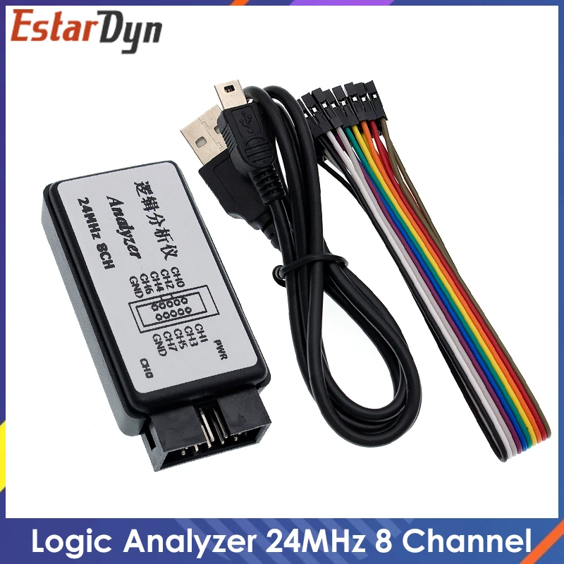 USB Logic SCM 24MHz 8 Channel 24M/Seconds Logic Analyzer Debugger for ARM FPGA Logic Analyzer Logic 24M 8CH 