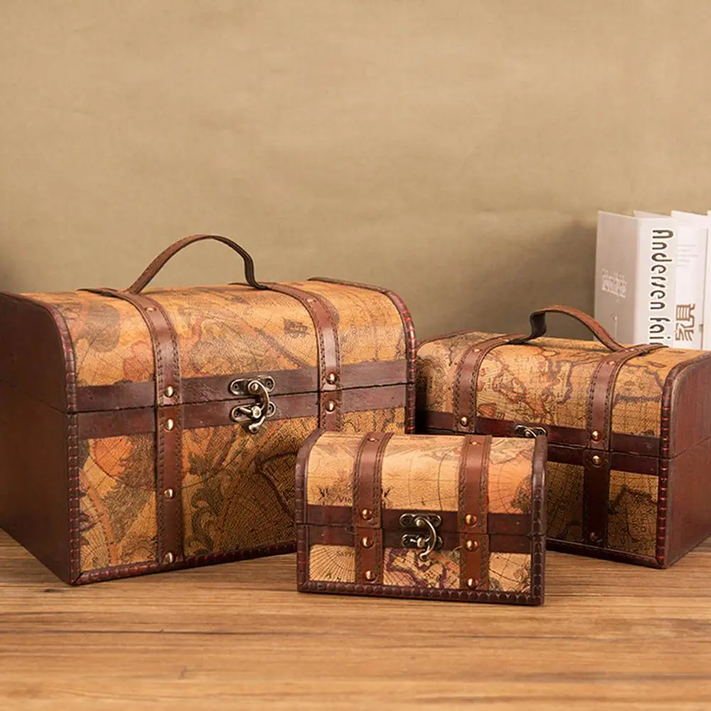 Storage Case Decorative Wooden Treasure Chest Folding Storage Box Dirty  Clothes Collecting Case Non Woven Fabric