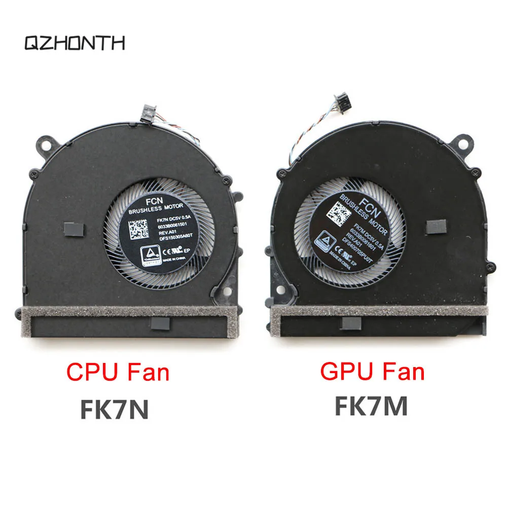 Laptop NEW CPU+GPU Cooling Fan For Xiaomi Pro 15.6 FK7N FK7M 4wire 6033B0061501 6033B0061601 (1)
