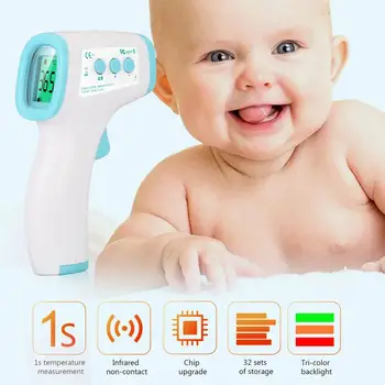

Free Shipping! Non-contact Infrared LCD Monitor Infrared Thermometer Laser Precise Digital Temperature Device without battery