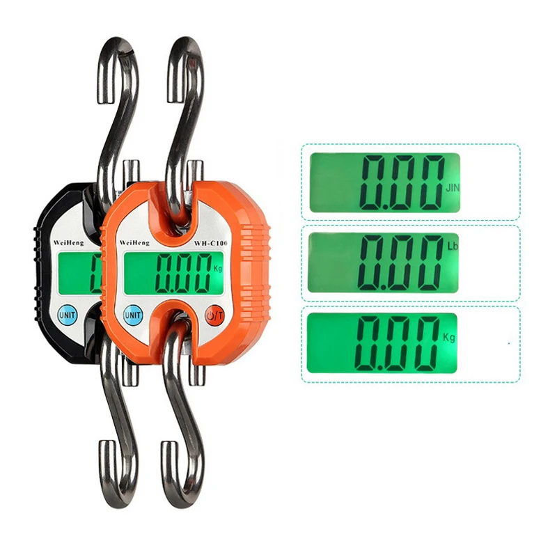 

150kg Electronic LCD Mini Crane Scale Portable Digital Scale ABS Weighing Scale with Backlight LCD