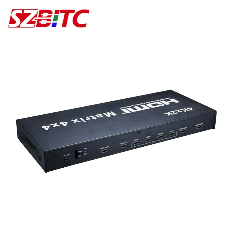 SZBITC 4x4 HDMI2.0 матрица 4k60Hz видео коммутатор 4 в выхода HDMI ИК пульт дистанционного