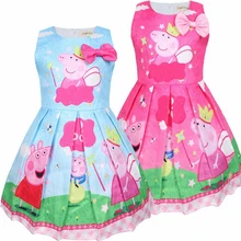 Рождественские детские платья для девочек; платье принцессы; одежда для малышей; vestido infantil roupa robe fill enfant; платья для малышей с принтом животных