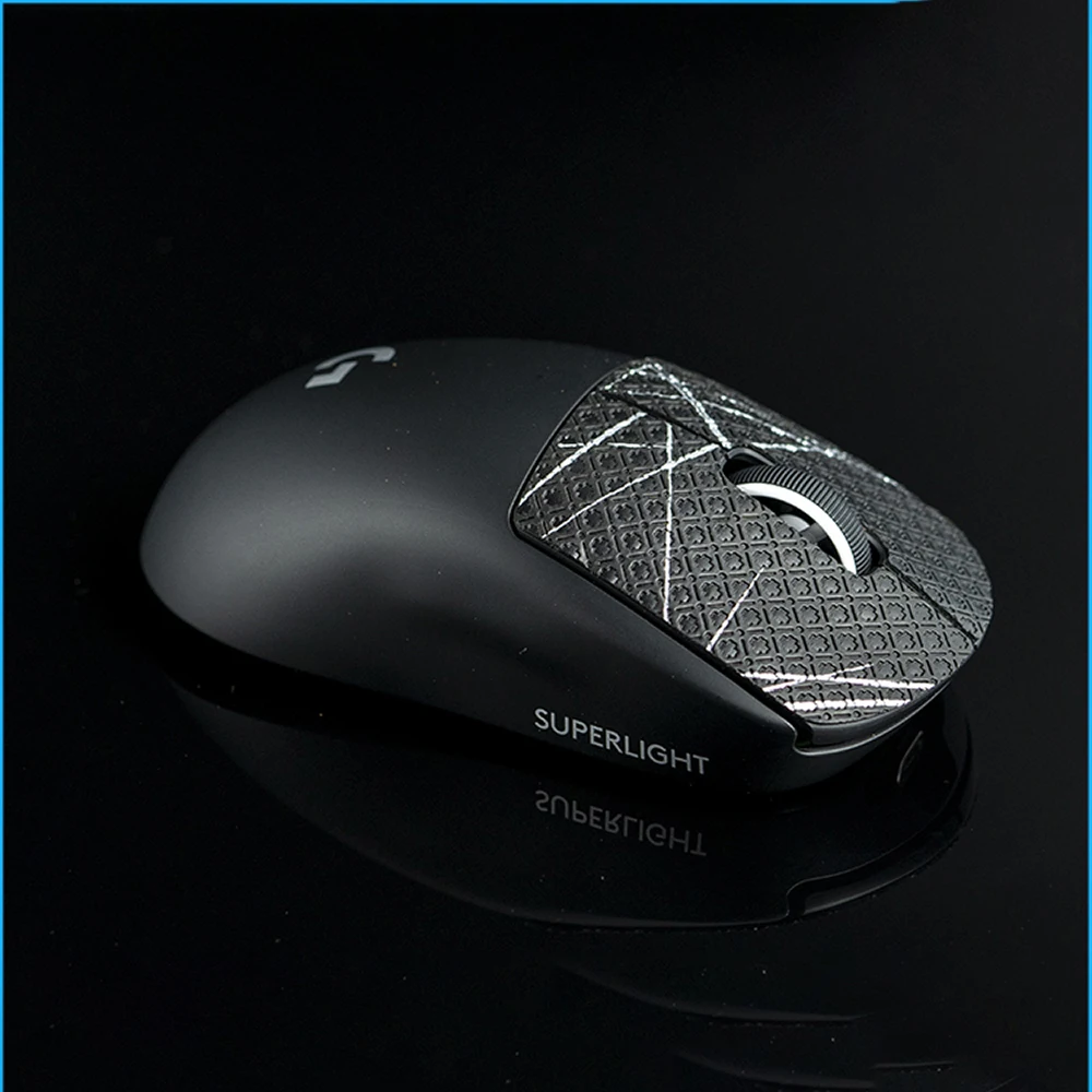 Mouse Grip Tape para Logitech g Pro x Superlight Gpx Skate Simples de Cor Sólida Adesivo Artesanal Antiderrapante Pele de Lagarto Chupar Suor - Imagem 3